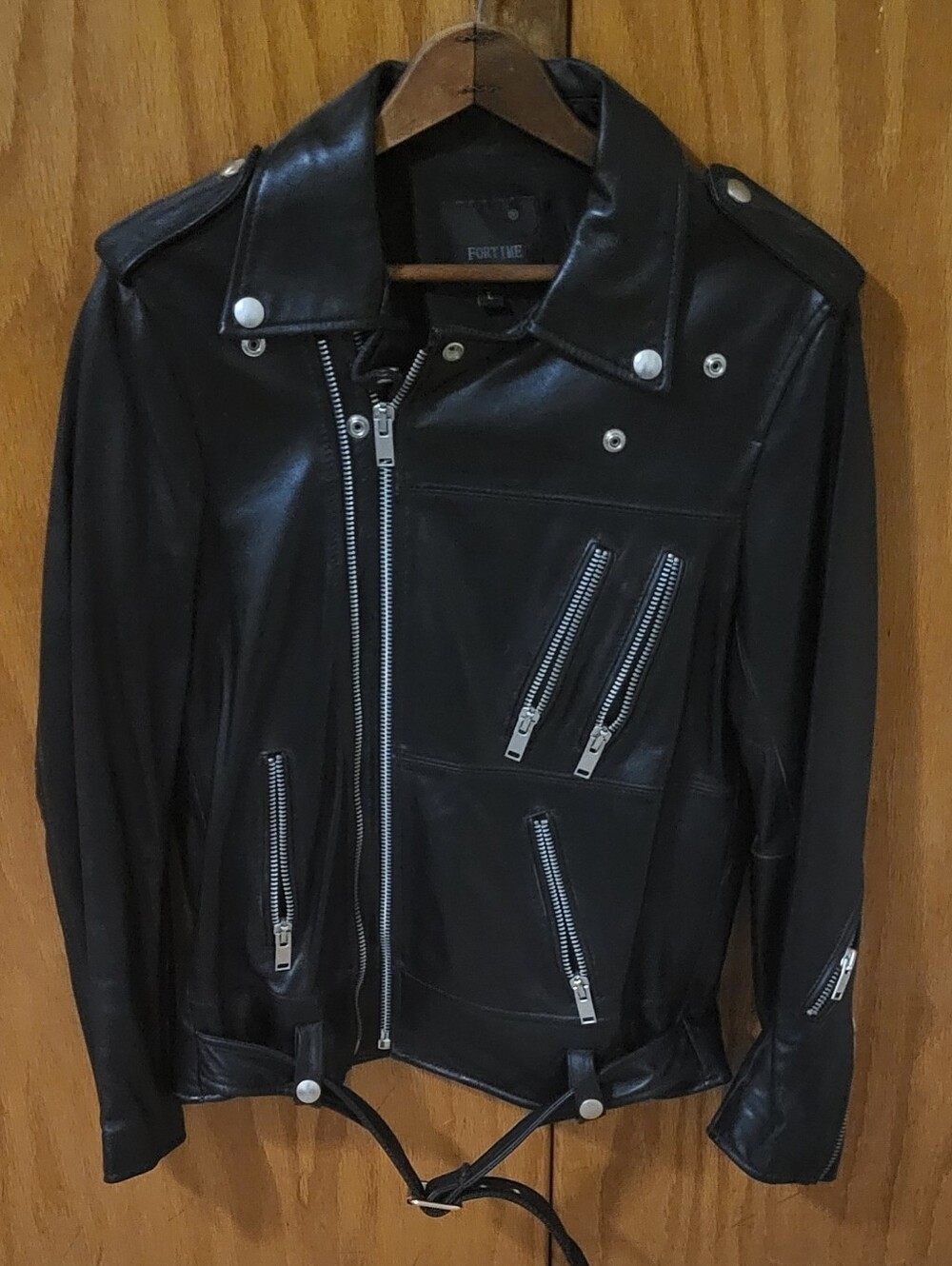 Killer FORTIME Vintage Biker Jacket Gorgeous Soft Lambskin, Pockets Galore